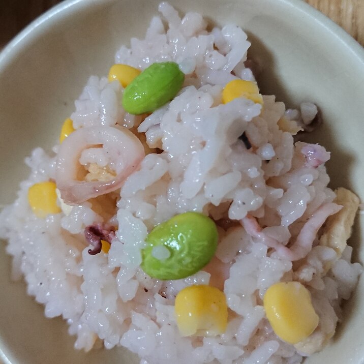 圧力鍋で☆イカの炊き込みご飯